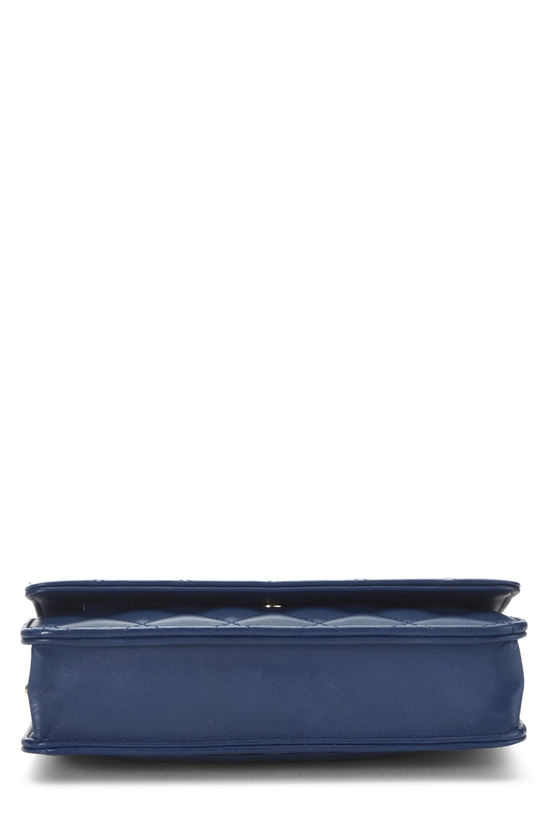 Navy Lambskin Classic Quilted Wallet on Chain (WOC), , large image number 4