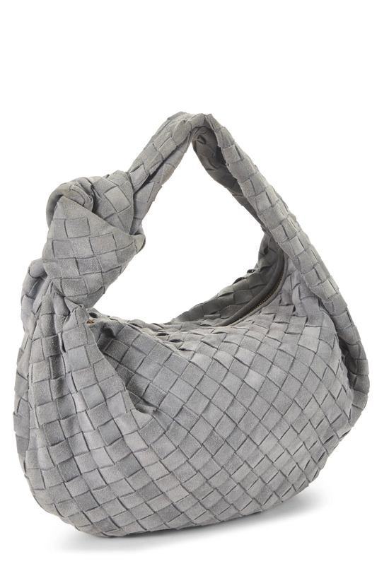 Grey Intrecciato Suede Teen Jodie, , large image number 1
