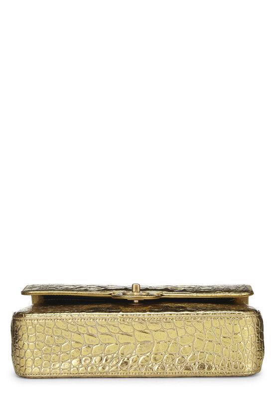 Chanel Gold Embossed Classic Double Flap Small Q6B0103MD1000 | WGACA