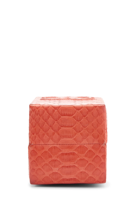 Orange Python Milk Carton Bag, , large image number 4