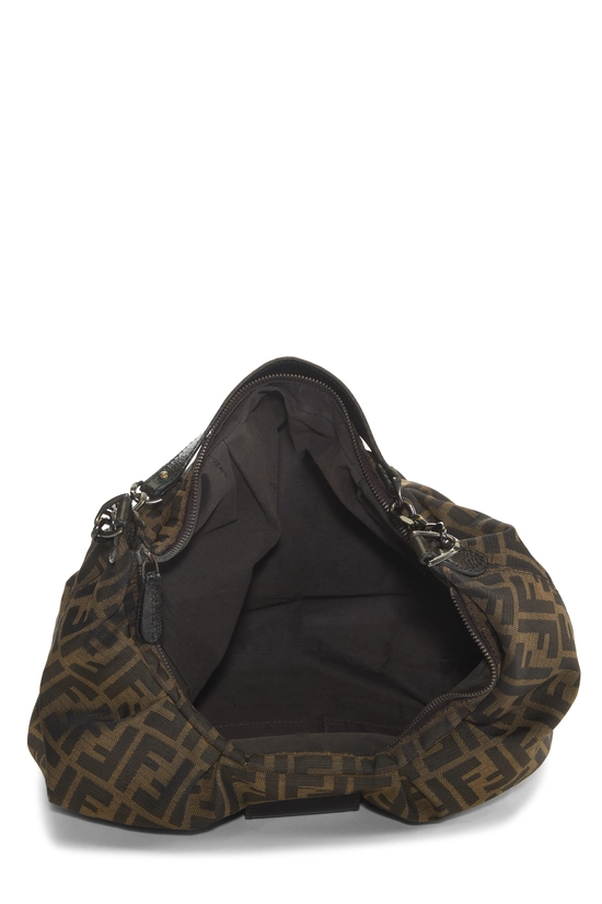 Brown Zucca Canvas Borsa Hobo Bag, , large image number 4