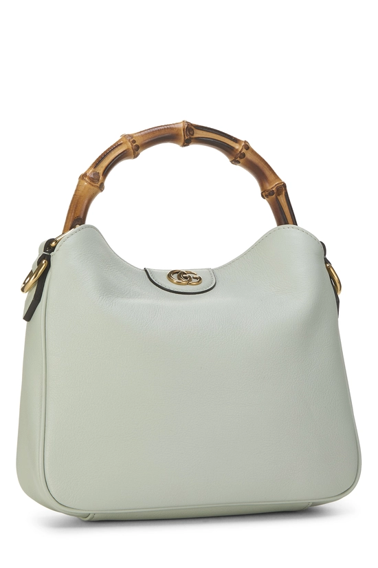 Green Leather Diana Bamboo Shoulder Bag Small, , large image number 1