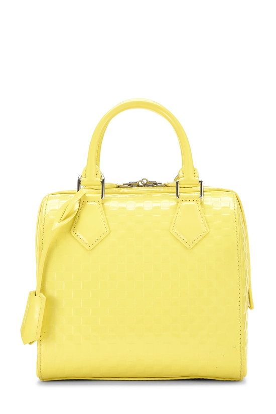 Yellow Damier Facette Speedy Cube PM, , large image number 0