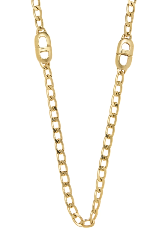 Gold 'CD' Necklace, , large image number 1