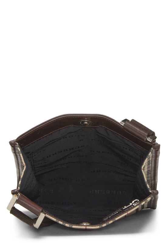 Brown House Check Nylon Crossbody, , large image number 5