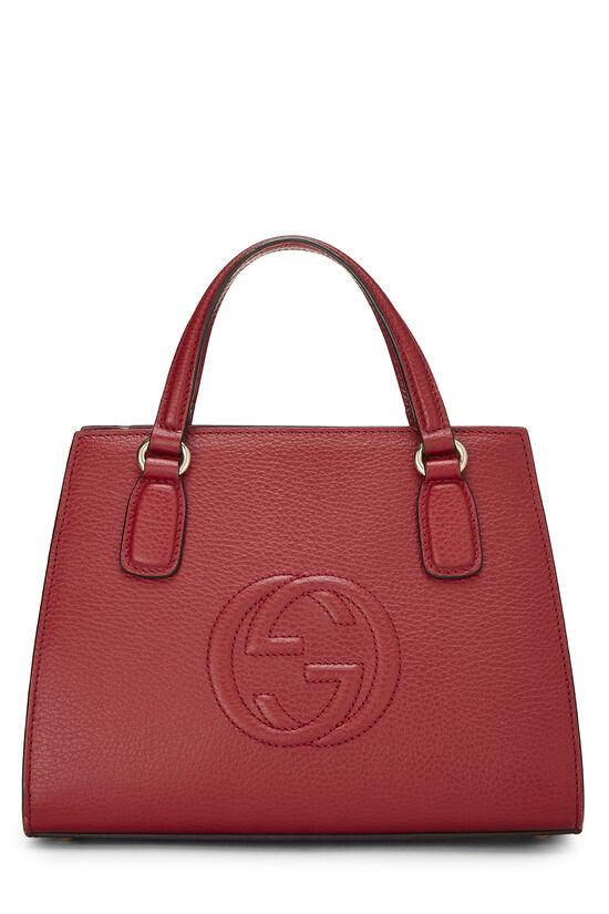 Red Grained Leather Soho Handbag, , large image number 0