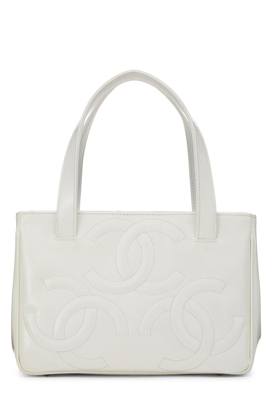 White Patent Leather 3 CC Tote Small, , large image number 0