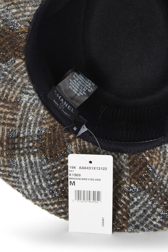 Brown & Grey Wool Fedora Medium, , large image number 3