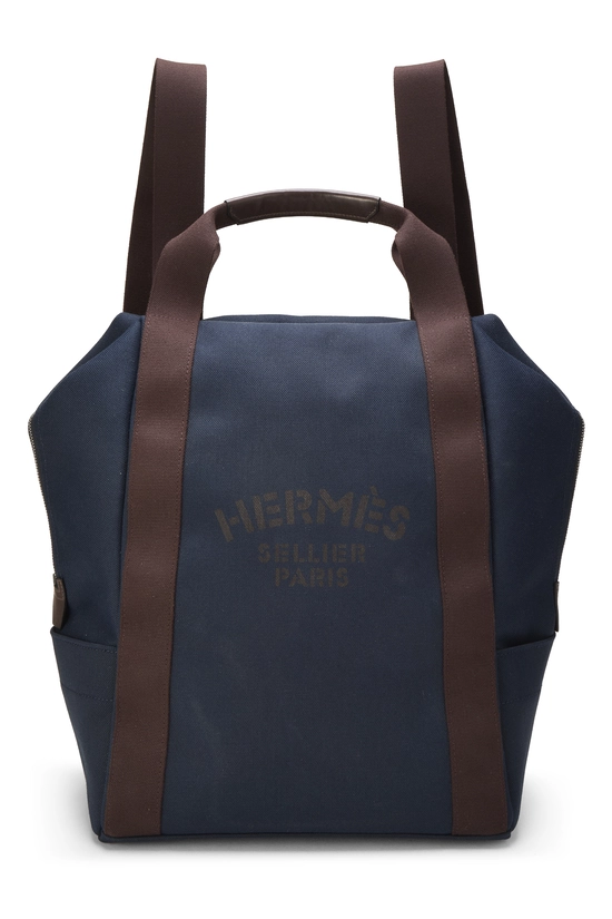Navy Toile Sac de Dis Groom Backpack, , large image number 0