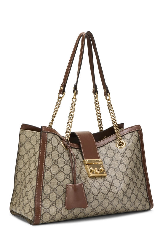Original GG Supreme Canvas Padlock Tote Medium, , large image number 1
