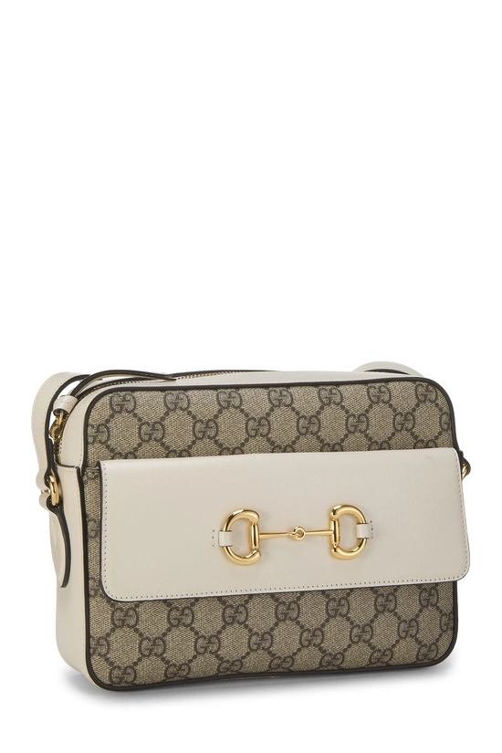 White GG Supreme Canvas Horsebit Camera Bag, , large image number 1