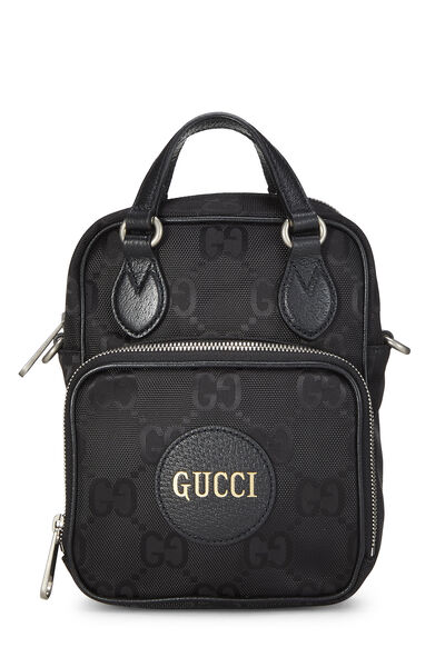 Black GG Nylon Off the Grid Shoulder Bag
