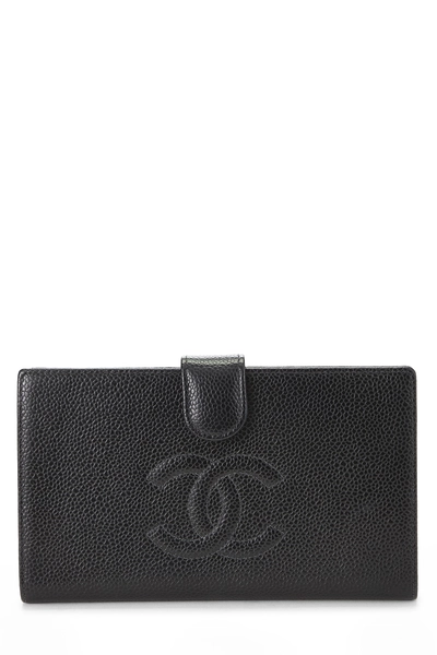 Black Caviar Timeless 'CC' Long Wallet