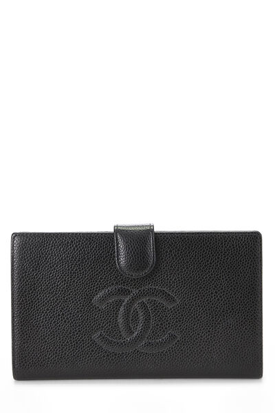 Black Caviar Timeless 'CC' Long Wallet