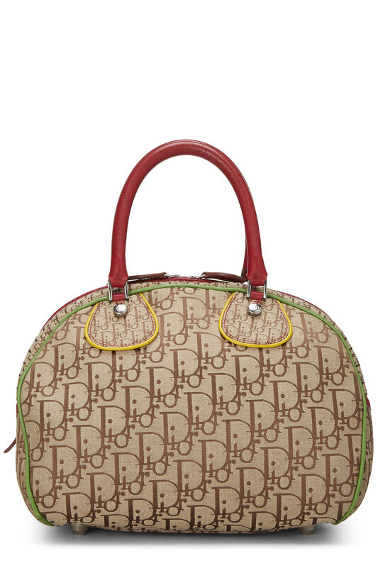 Brown Trotter Coated Canvas Rasta Bowler Bag, , large image number 3