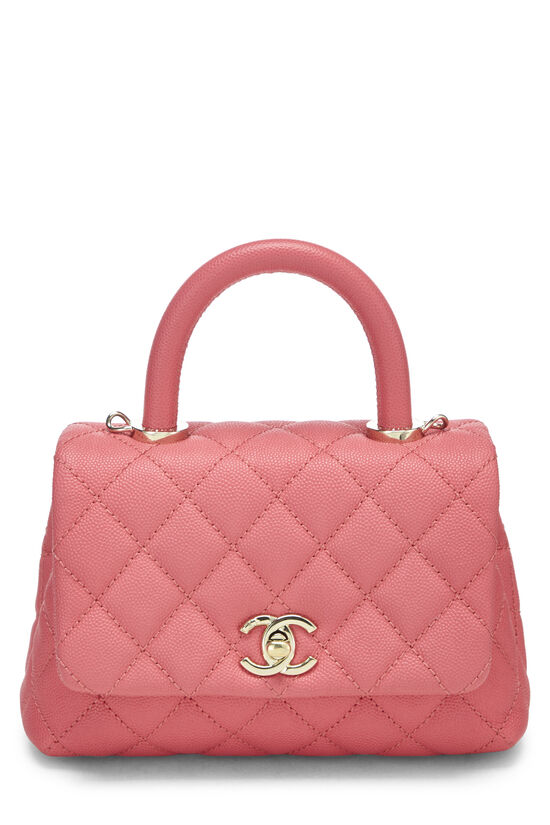 Pink Quilted Caviar Coco Handle Bag Mini, , large image number 1