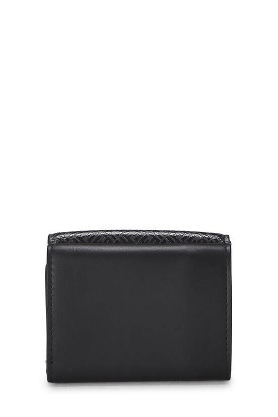 Black Zucchino Leather Trifold Wallet, , large image number 2
