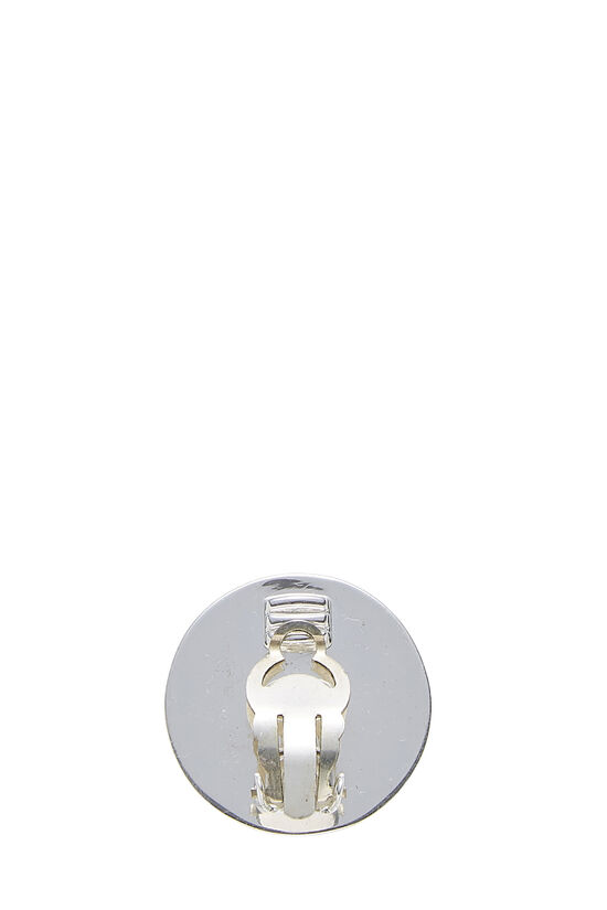 Silver CC Turnlock Round Earrings Medium, , large image number 1
