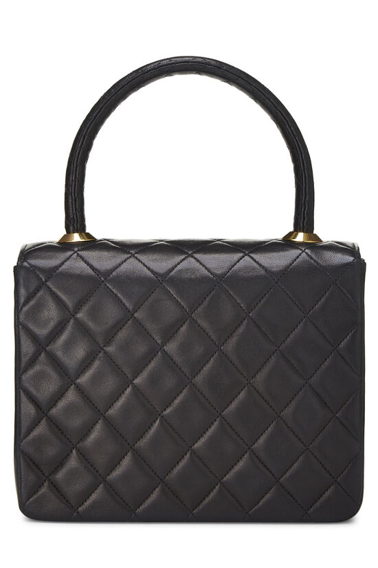 Black Quilted Lambskin Handbag Mini, , large image number 3
