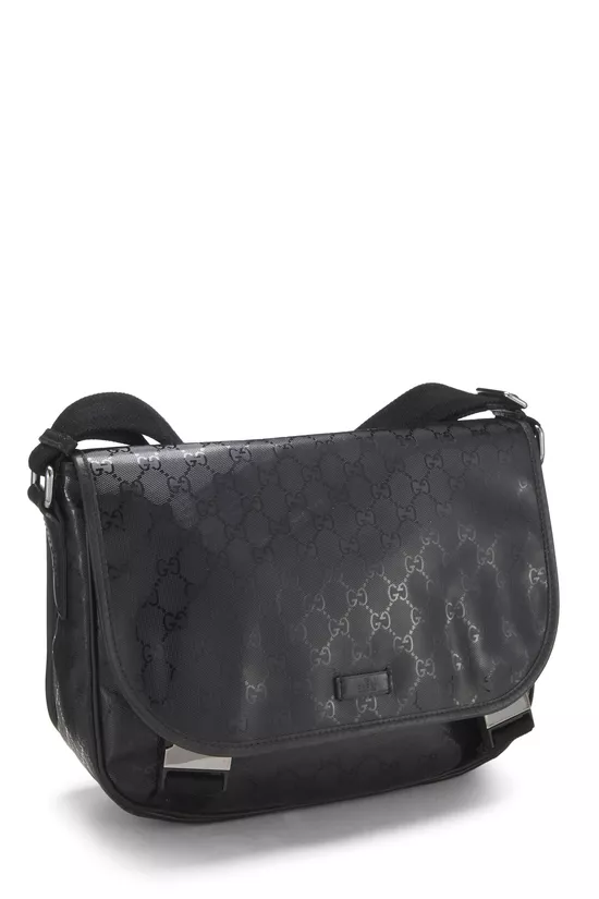Black GG Imprime Buckle Flap Messenger, , large image number 1