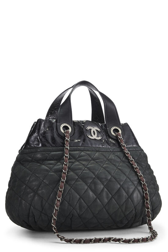 Black Quilted Calfskin In the Mix Tote Large, , large image number 1