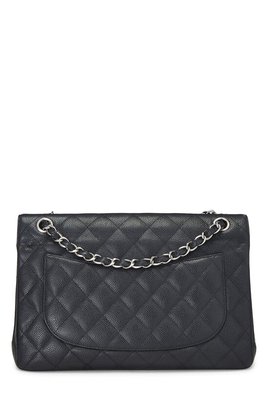 Black Quilted Caviar New Classic Flap Jumbo, , large image number 3