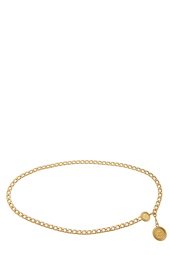 Gold 'CC' Chain Belt, , large image number 0