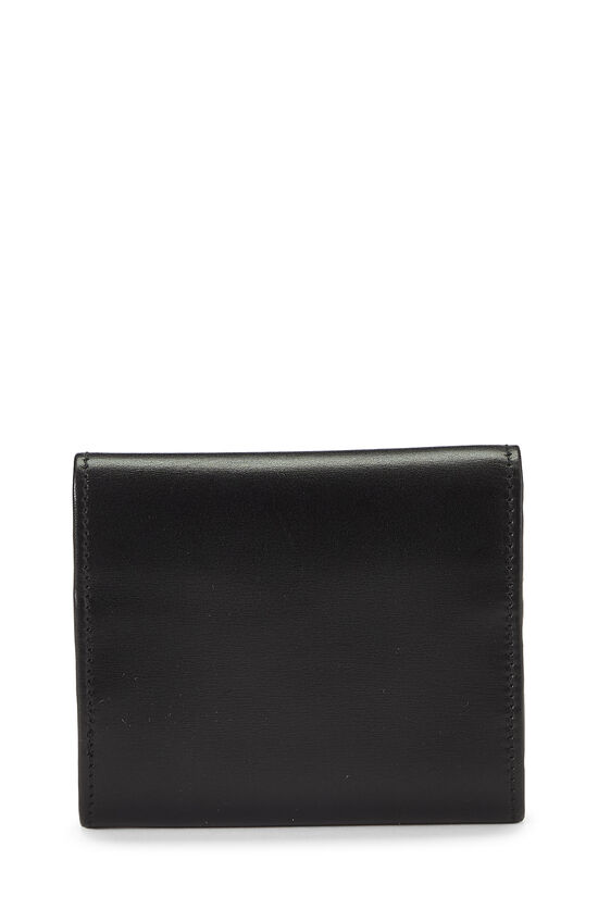 Black Leather Compact Wallet, , large image number 2