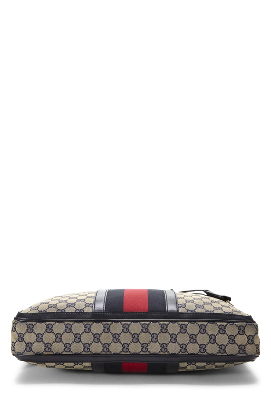 Navy GG Canvas Web Briefcase, , large image number 4