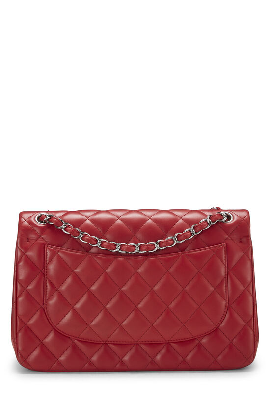 Red Quilted Lambskin New Classic Flap Jumbo, , large image number 3