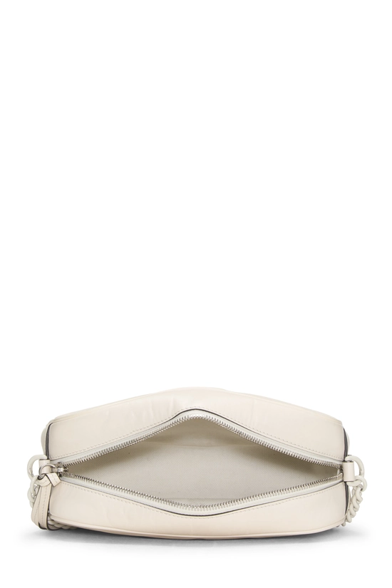 White Leather GG Marmont Crossbody Bag Small, , large image number 5