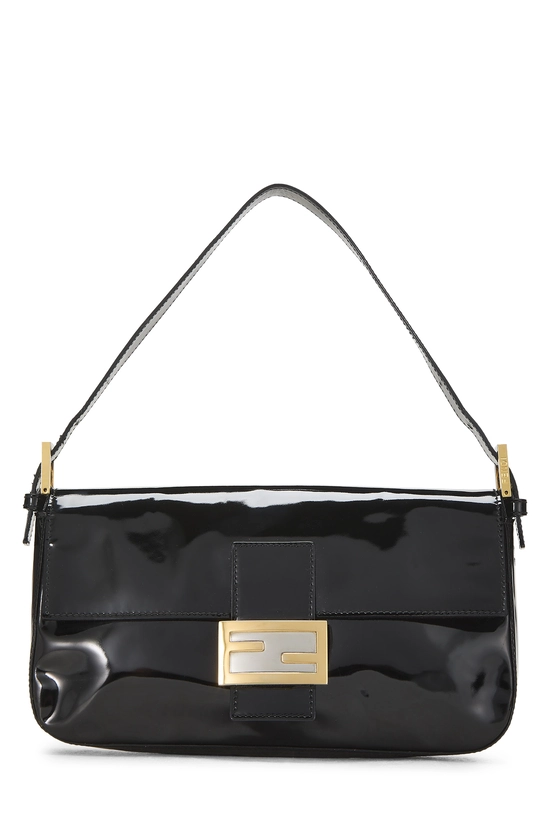 Black Patent Leather Baguette, , large image number 0