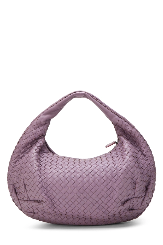 Purple Intrecciato Leather Belly Hobo Large, , large image number 3