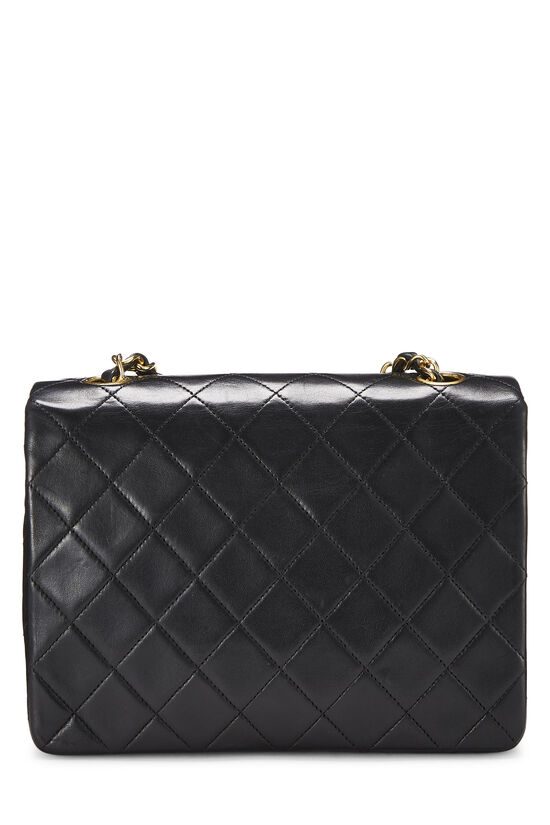 Black Quilted Lambskin Half Flap Bag Small, , large image number 5