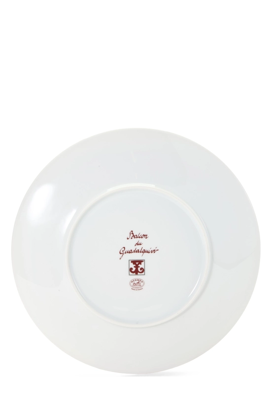 Red Porcelain "Balcon du Guadalquivir" Plate, , large image number 1