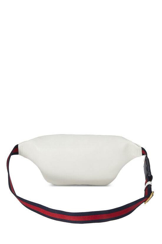 White Leather Web Belt Bag , , large image number 4