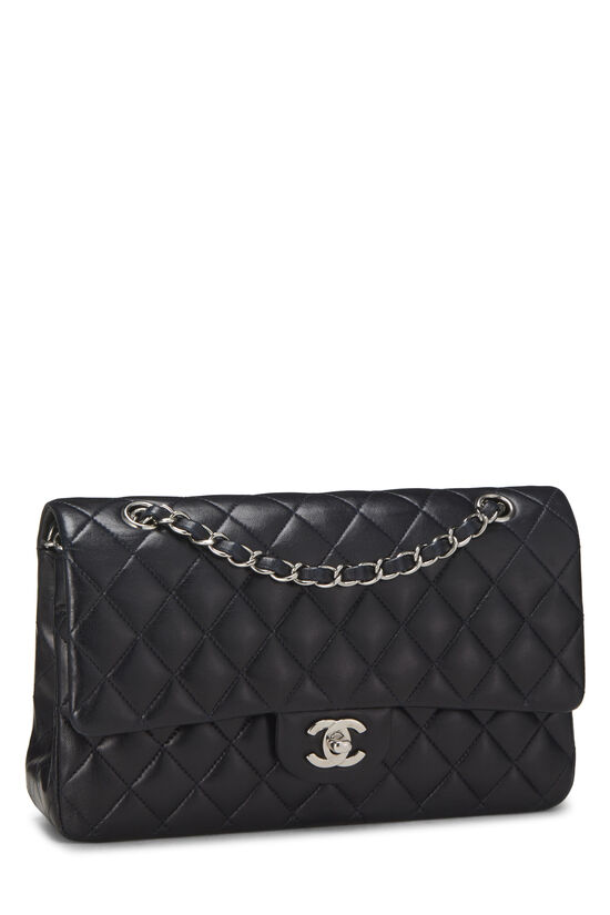 Black Quilted Lambskin Classic Double Flap Medium, , large image number 1