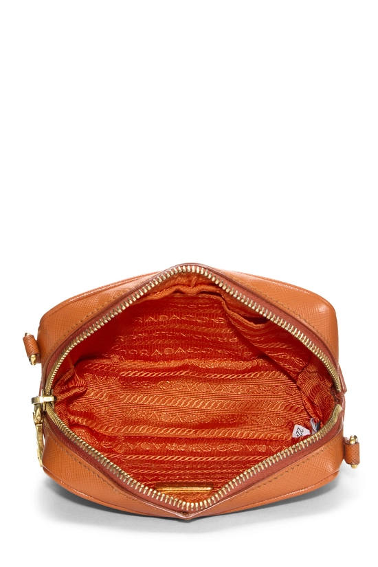 Orange Saffiano Leather Camera Bag Mini, , large image number 5