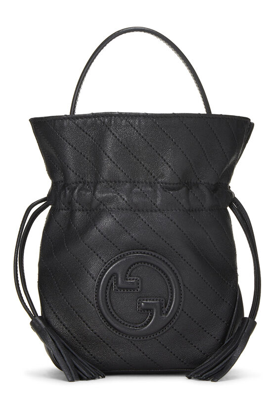 Black Leather Blondie Bucket Bag Mini, , large image number 0