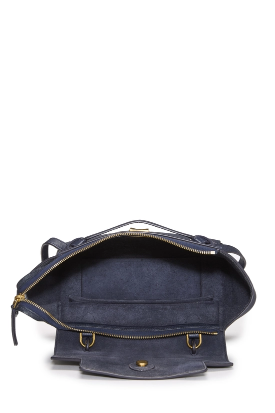 Navy Grained Calfskin Belt Bag Micro, , large image number 5