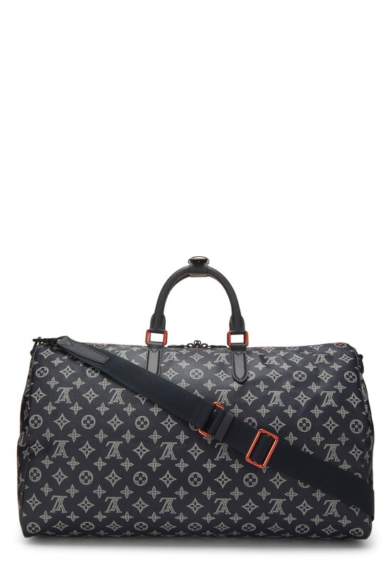 Kim Jones x Louis Vuitton Navy Monogram Upside Down Keepall Bandouliere 50, , large image number 3
