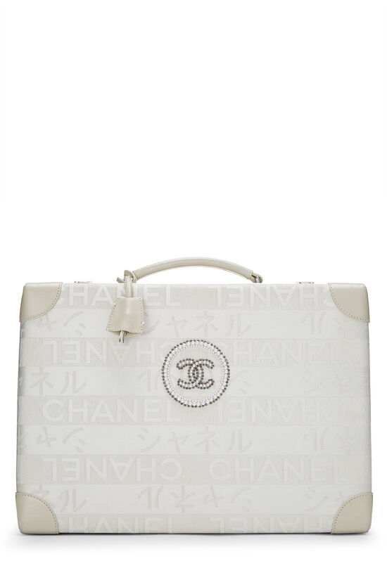 Chanel White Satin Ginza Briefcase LTD Q6B4G32KWB001