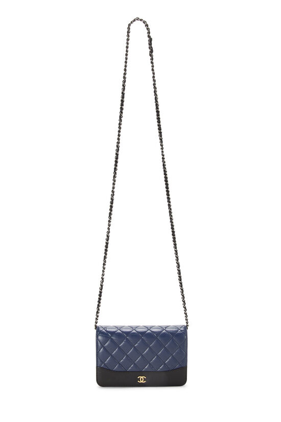 Navy Quilted Lambskin Gabrielle Wallet on Chain (WOC), , large image number 1