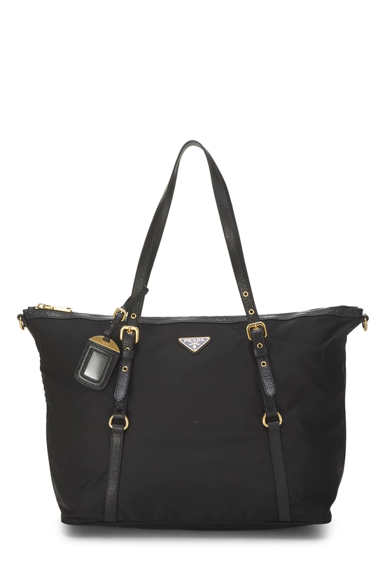 Black Nylon Buckle Tote, , large image number 0