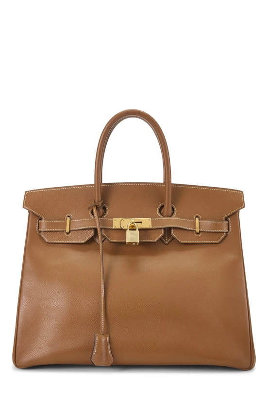 Gold Courchevel Birkin 35, , large image number 0