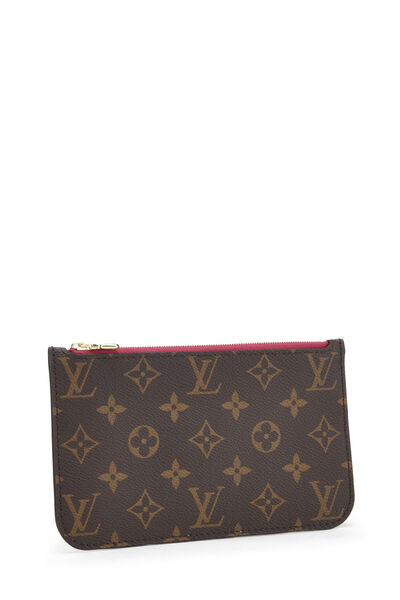 Pink Monogram Canvas Neverfull Pouch PM NM, , large