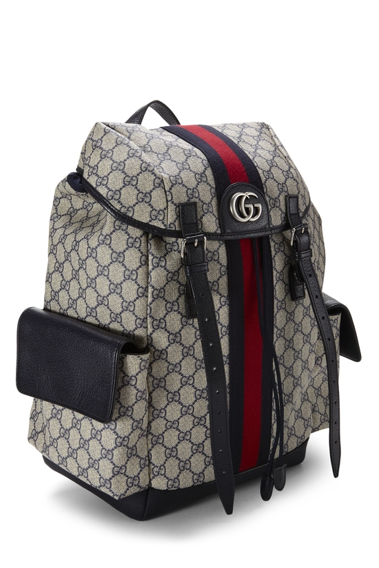 Navy GG Supreme Ophidia Backpack, , large image number 1