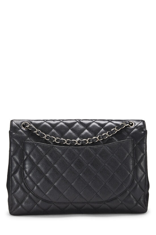 Black Quilted Lambskin New Classic Flap Maxi, , large image number 4