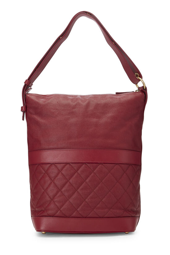 Red Quilted Calfskin Casual Style Hobo , , large image number 3