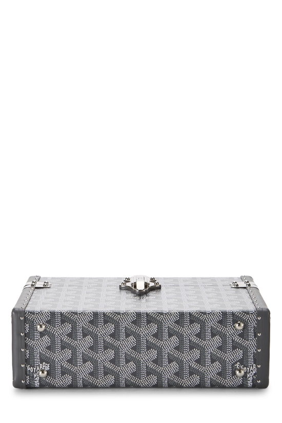 Grey Goyardine Canvas Cassette Trunk, , large image number 4